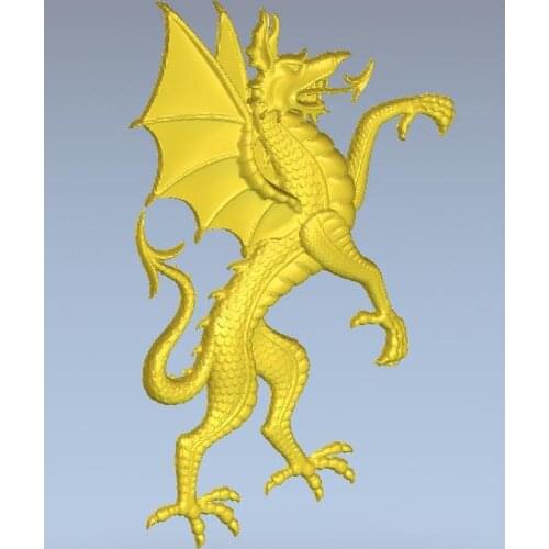 3d model relief for cnc in STL file format dragon_1