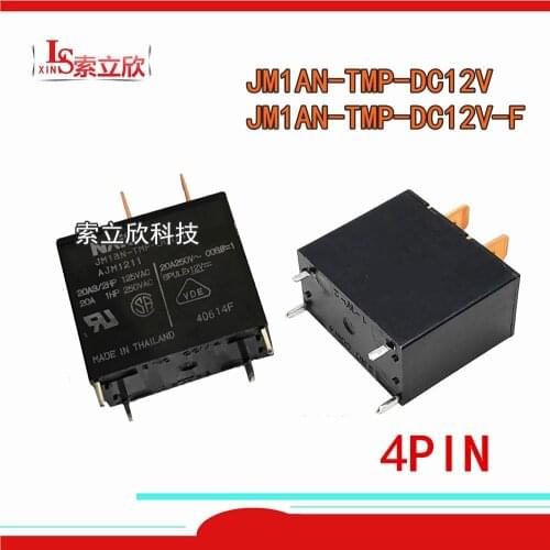 5PCS/lot 100%Original New Relay JM1AN-TMP-DC12V JM1AN-TMP-DC12V-F JM1AN TMP DC12V F 20A 4PIN