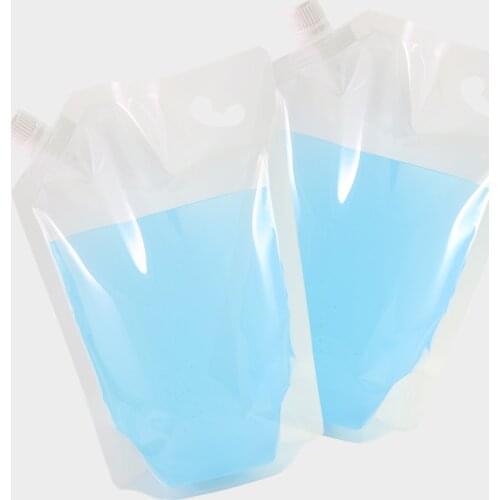 50pcs Breast Milk Nozzle Storage Bags And Free Gift Funnel Double-side Clear Spout Pouches Plastic Packaging Bags With Hang Hole