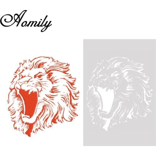 Aomily Plastic Lion Cake Stencil Airbrush Painting Art Mold Cookies Fondant Molds DIY Cake Mousse Brim Decorating Tool Hot Sale