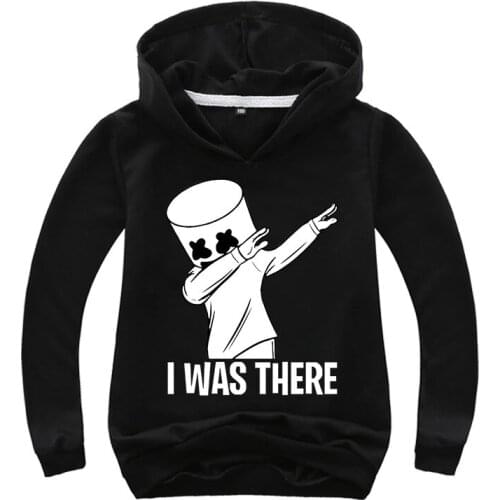 Black white hoodies Human child Print cartoon doll hoodie Streetwear hoodie sweatshirt Boys and girls childrens clothes
