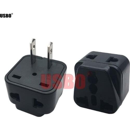 Black white 10A 250V 2-into-1 2 Pin USA Japan Thailand Canada Philippines travel adaptor plug universal socket convertor TYPE-A