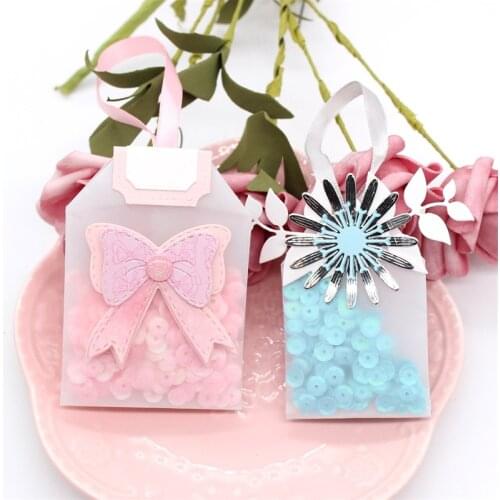 KSCRAFT Teabag Sequin Holder Metal Cutting Dies Stencils for DIY Scrapbooking Decorative Embossing DIY Paper Card