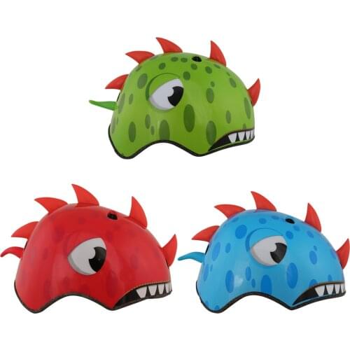 Childrens Bike Cycling Helmet For 3-8 Years Child Skating Riding Safety Anti-Fall Protective Helmet Cute Cartoon Dinosaur Shape