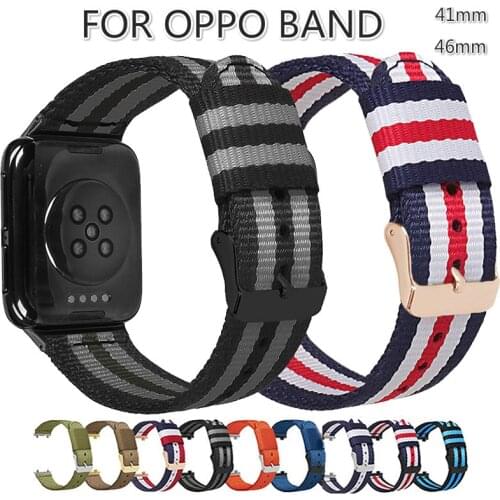 Elastic Nylon Strap For OPPO Watch 41mm 46mm Watchband Belt Buckle Replacement Strap For OPPO Watch Bracelet Accessories