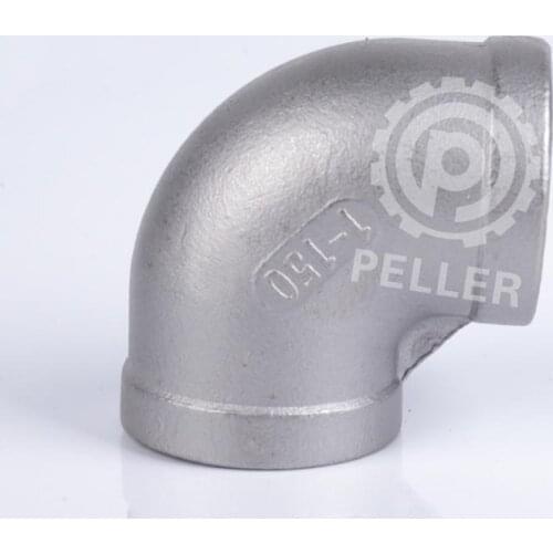 304 Stainless Steel Elbow 90 Degree, 1/4" 3/8" 1/2" 3/4" 1" 1-1/4" 1-1/2" 2" NPT Thread, Female x Female-Pipe Fitting