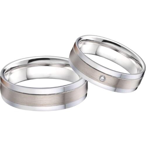 High Quality Lovers Alliance men and women Wedding Rings set for couple full size 5 to 13 stainless steel jewelry finger ring