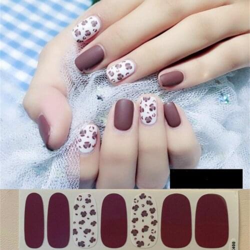 Lamemoria 1pc Sexy Leopard Designs Nail Art Sticker 3D Adhesive Stickers Decals Beauty Full Nail Wraps for Ladies Drop Shipping