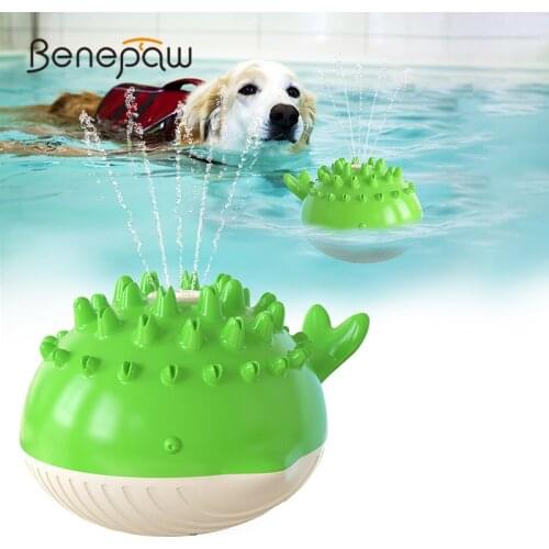 Benepaw Summer Dog Toys Bouncing Floating Fetch Balls In Pool Water Spray Game Interactive Chew Toys Molar Teeth Cleaning