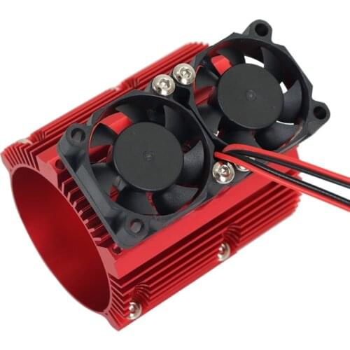 2021 New 1/8 Double Fan Motor Cooling Radiator for E-REVO 41-43mm 1/10 RC Car Heatsink
