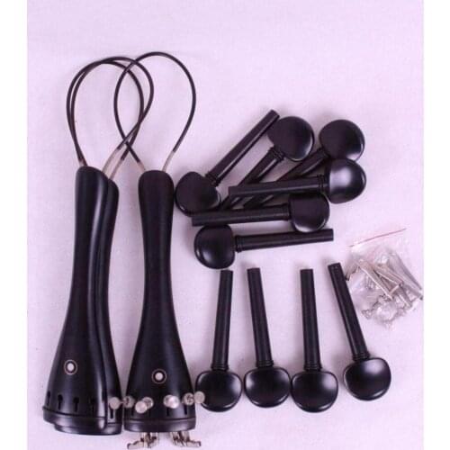 New 3set 4/4 violin parts, tail gut tuner ebony tailpiece peg Accessories