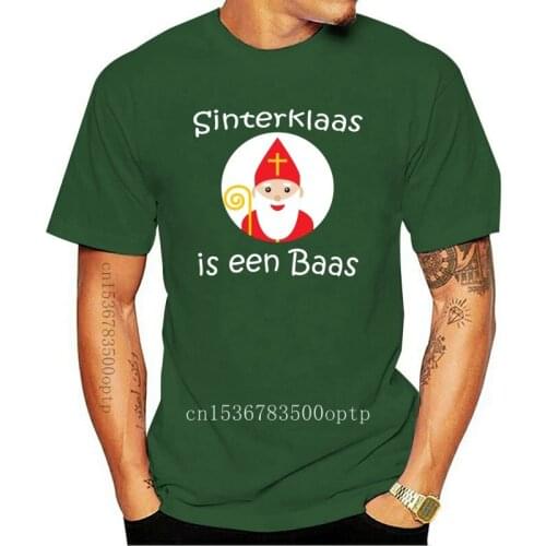 New Sinterklaas Is Een Baas Dutch Netherlands Children T-Shirt Man Short Sleeve Kawaii Humor T-Shirt Summer Gents Awesome Hiphop