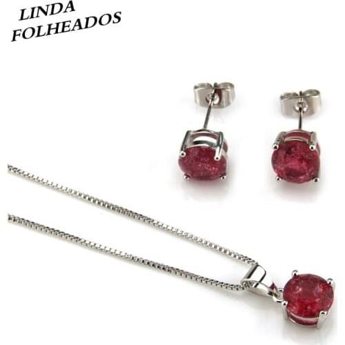 New Designed Fashion Handmade Copper Zircon Necklace Earrings Delicate Wedding Bridal Jewelry Sets For Women Gift Anniversary