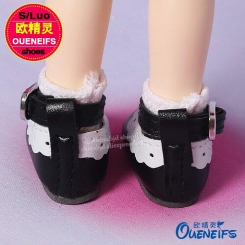 Shoes For Doll BJD 1 pair 4.8cmleather shoes Fashion Mini Toy Lace Shoes 1/6 Doll for Yosd Linachuochuo SM Napi Doll Accessories