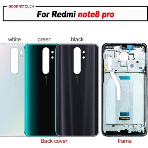 For redmi note 8 pro Front Bezel Frame Faceplate Housing Case with back cover For redmi note8 back cover /frame