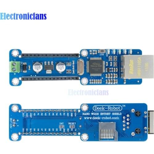 Standard Ethernet Nano Shield W5100 Ethernet LAN Network Module Micro-SD Support TCP UDP For Arduino V3.0 R3 UNO Mega 2560 One