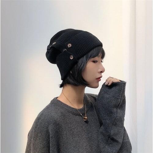 Women Men Spring Autumn Knitted Keep Warm Hat Casual Hats 2021