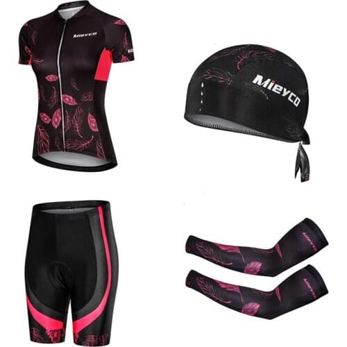 Mieyco Women Breathable Full Zipper Cycling Jersey Apparel Dry Fit Sportswear Race Fit Bike Jersey Outfit Sportswear MTB Clothes