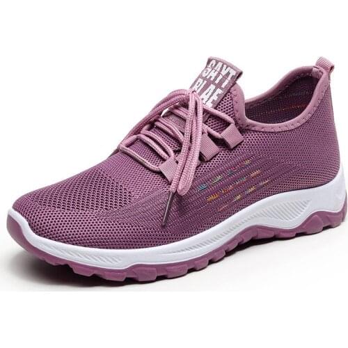 Women Sneakers Mesh Vulcanized Shoes Spring Ladies Casual Flats Sneaker Female New Fashion Comfort Light Knitting Shoes2021