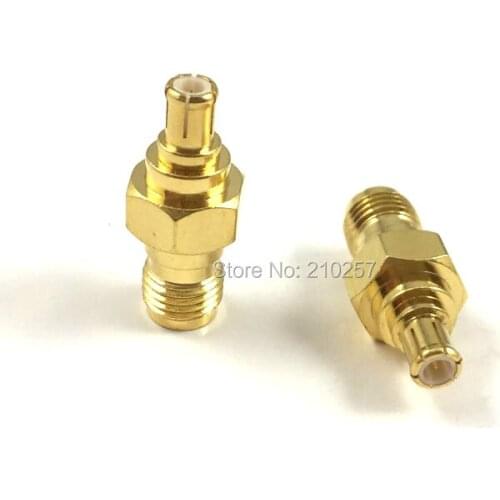 1pcs SMA Female Jack Coaxial adaptorTo MCX Male Plug RF Connector Straight Gold Plating