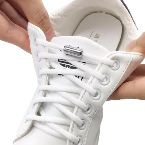 Z30 Dropshipping 2 pairs sale Elastic No Tie Shoelaces Semicircle Shoe Laces For Men Sneakers Shoelace Quick Lock Strings Round