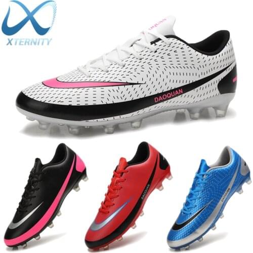 2021 New Arrival Mens Soccer Shoes Large Size Ultralight Football Boots Boys Sneakers Non-Slip AG/TF Soccer Cleats Ankle Boots