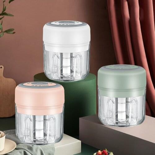 300ML Electric Garlic Masher Mini USB Chili Meat Crusher Chopper Rechargeable Vegetable Grinder Mincer Food Chopper Kitchen Tool