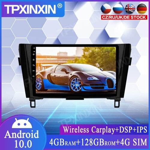 4+128G Android 10.0 For Nissan Qashqai 2013+ Car GPS Navigation Car Multimedia Player Auto Radio Tape Recorder Stereo Headunit