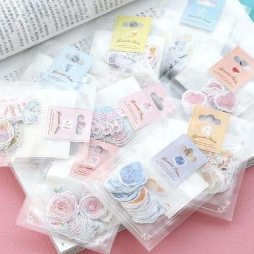 70 Pieces Romantic Department Hand Painted Watercolor Paper Jellyfish Stickers Package Hand Book DIY Decoration Cute Stickers
