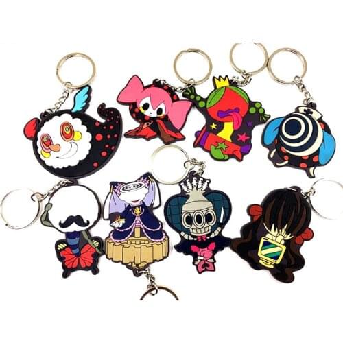 8PCS/LOT Japanese anime figure Puella Magi Madoka Magica rubber Silicone mobile phone charms/keychain