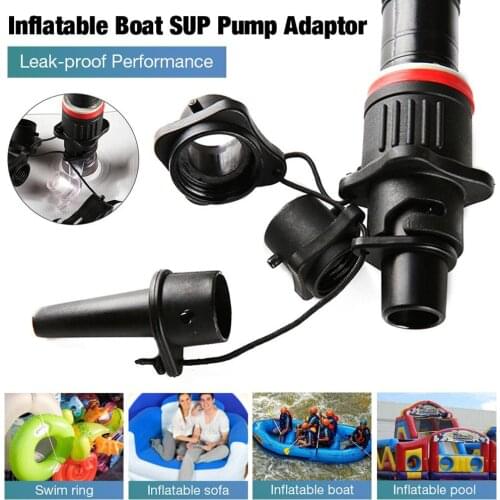 Inflatable Boat Pump Adaptor Boat Kayak Air Valve Connector Leak-proof Surfboard Boat Converter with 4 Nozzles