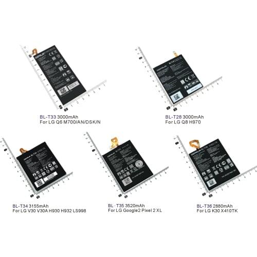 Mobile Phone Battery For LG V30 V30+ V30A H930 H932 LS998 3300mAh Batteries BL-T34 Rechargeable Accumulator