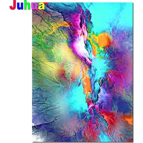 Full round square Diy 5d Diamond Painting Diamond Embroidery Abstract Landscape Sky Colorful Cloud mosaic diamond Art