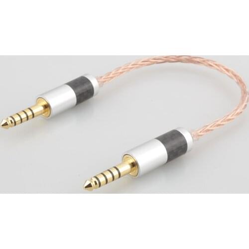 Audiocrast HIFI Single Crystal Copper 4.4mm Balanced Male to 4.4mm Balanced Male Audio Adapter Cable 4.4 Male to Male Adapter
