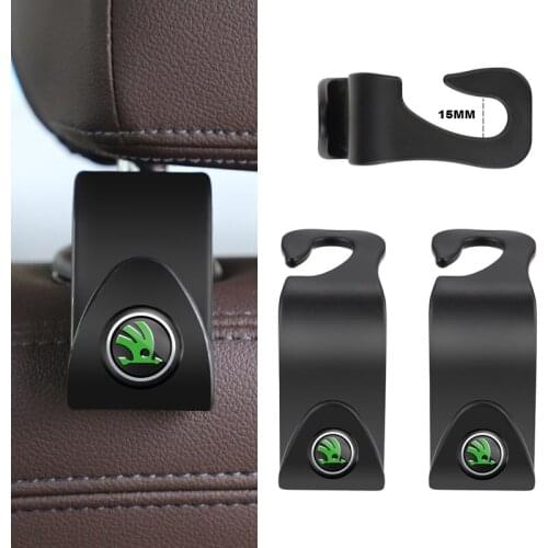 2pcs Car Accessories Car Clips Seat Back Hooks For Skoda Fabia Kamiq Karoq Kodiaq Octavia Rapid Scala Superb