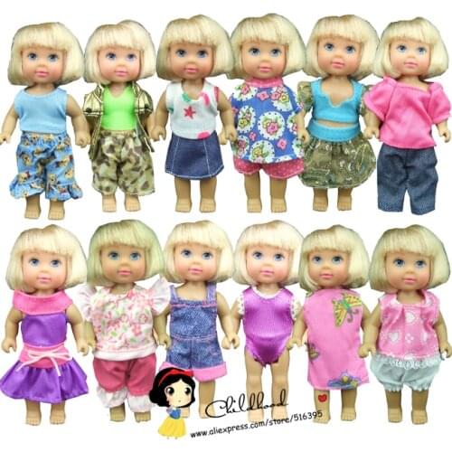 Free shipping factory wholesales 10 sets clothes and dress for mini barbie doll for kelly doll for simba doll