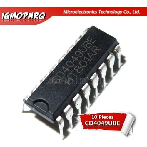 10pcs CD4049BE CD4049 HEF4049BP DIP-16 Buffers & Line Drivers Hex Inverting new original