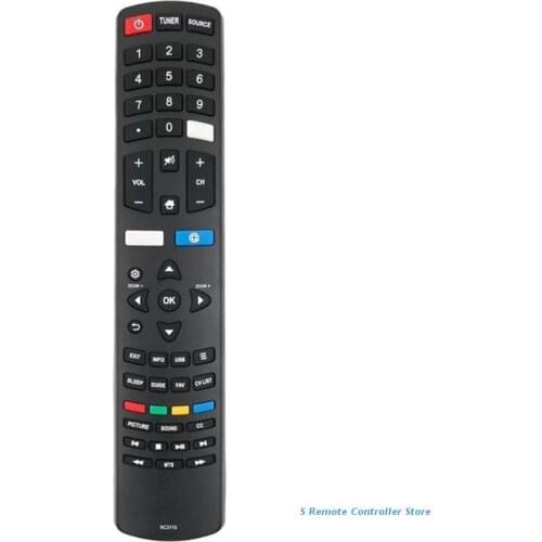 BX0E 1Piece Wearproof Black Remote Control Fit for TCL RC311S 43d1680 43d1820