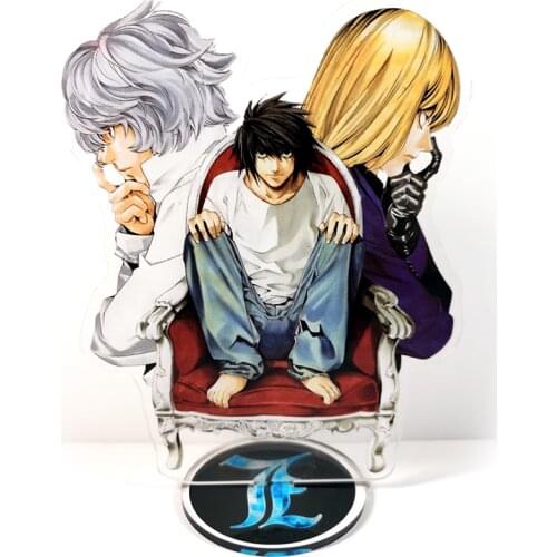 Death Note Yagami Light Killer & Ryuk couple L M N Lawliet Mello Near acrylic stand figure model plate holder cake topper anime