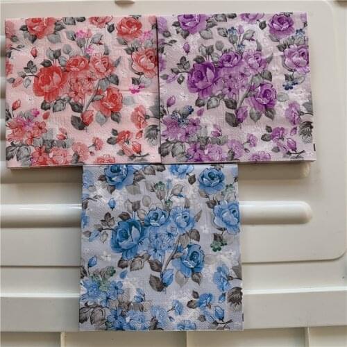 Decoupage table paper napkins elegant tissue vintage towel flower rose butterfly birthday wedding party home beautiful decor 20