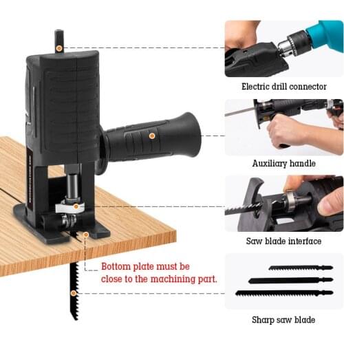Electric Drill Modified To Electric Saws Reciprocating Saw Adapter Accessory Electric Saws Drill to Jig Saws Portable Wood Tool