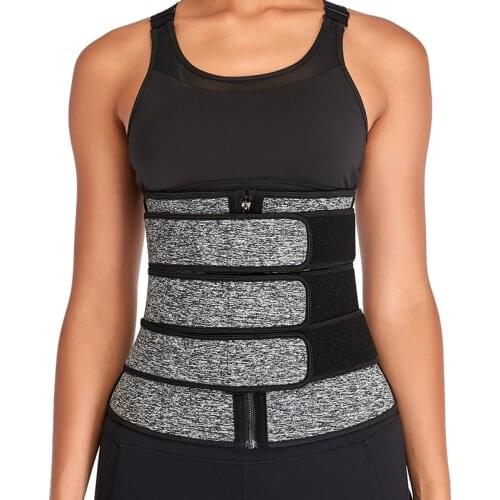 Fajas 3 belt waist trainer Neoprene Sweat Belt Body Shaper Tummy Corset Slimming Shapewear Weight Loss Belly Band Sports Girdle