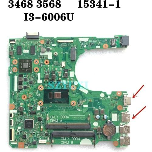 I3-6006U For Dell vostro 3468 3568 3478 3578 Laptop Motherboard 15341-1 91N85 CN-012F2T 12F2T 012F2T