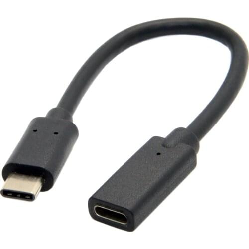 20cm 100cm USB3.1 USB-C Cable Type-c male to female extension cable for macbook tablet and mobile phone black color
