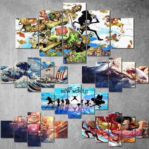 No Frame Oil Painting Canvas One Piece Whitebeard Poster Prints Wall Art Pictures Living Room Home Decor