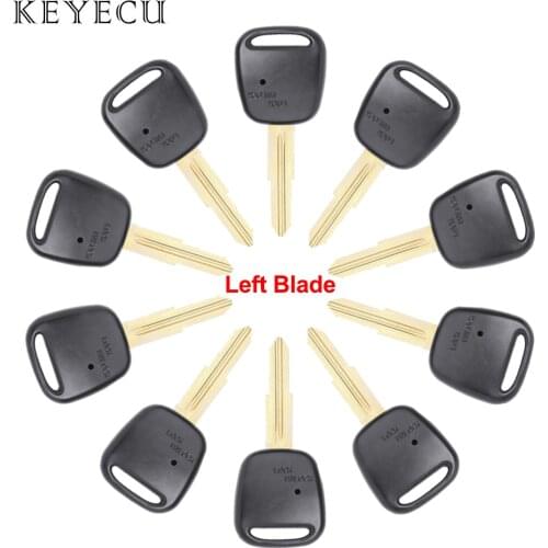 Keyecu 10 Pieces Side 1 Button with Left Blade Remote Car Key Shell Case Housing Cover for Toyota