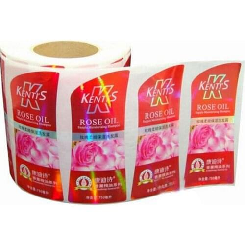 OEM color printing paper roll stickers,matt laminated paper logo labels