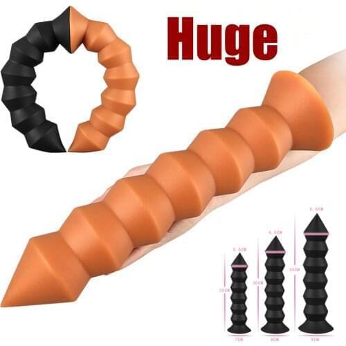 Erotic Soft Silicone Anal Plug Huge Dildo Big Butt Plug Prostate Massager Vagina Anus Expansion Stimulator Sex Toy For Woman Men
