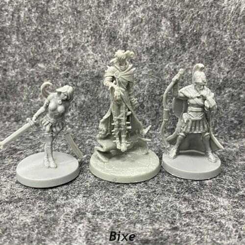 Lot 3PCS Grey Warriors Heroes Board Game Role-Playing Mythic Solider Game Battle Figures