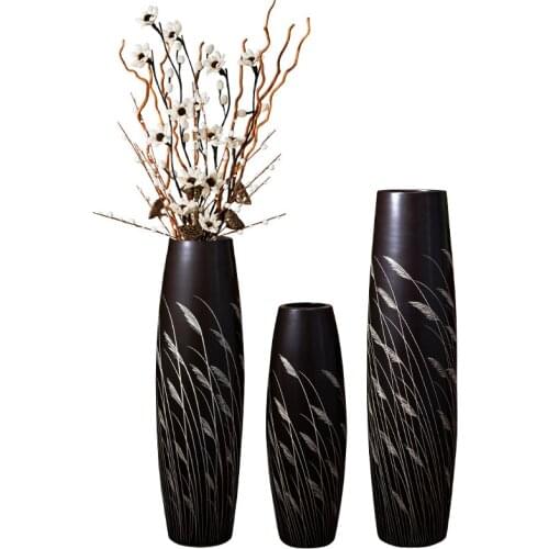 Floor Vase Dried Flower Arrangement High Living Room American Modern Ceramic Pottery Pot Large Decoration Big Decorations TV ark